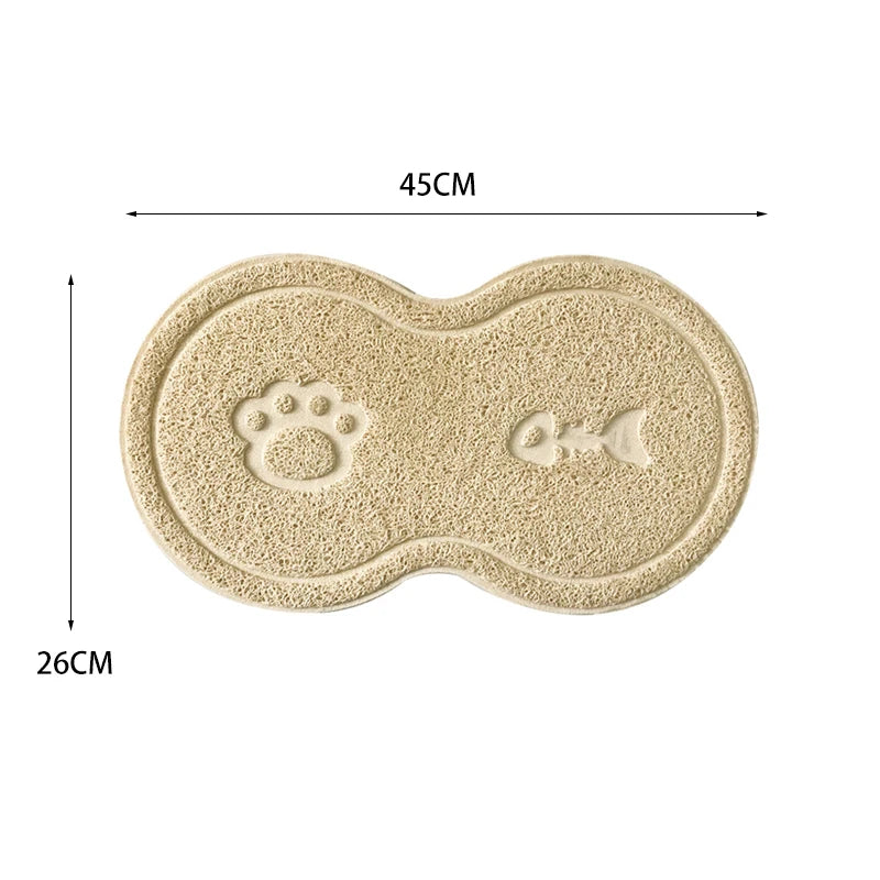 Gato e cão pet esteira bonito gato maca almofada pé tapete antiderrapante prato tigela comida alimentação esteira almofada colocação acessórios para animais de estimação