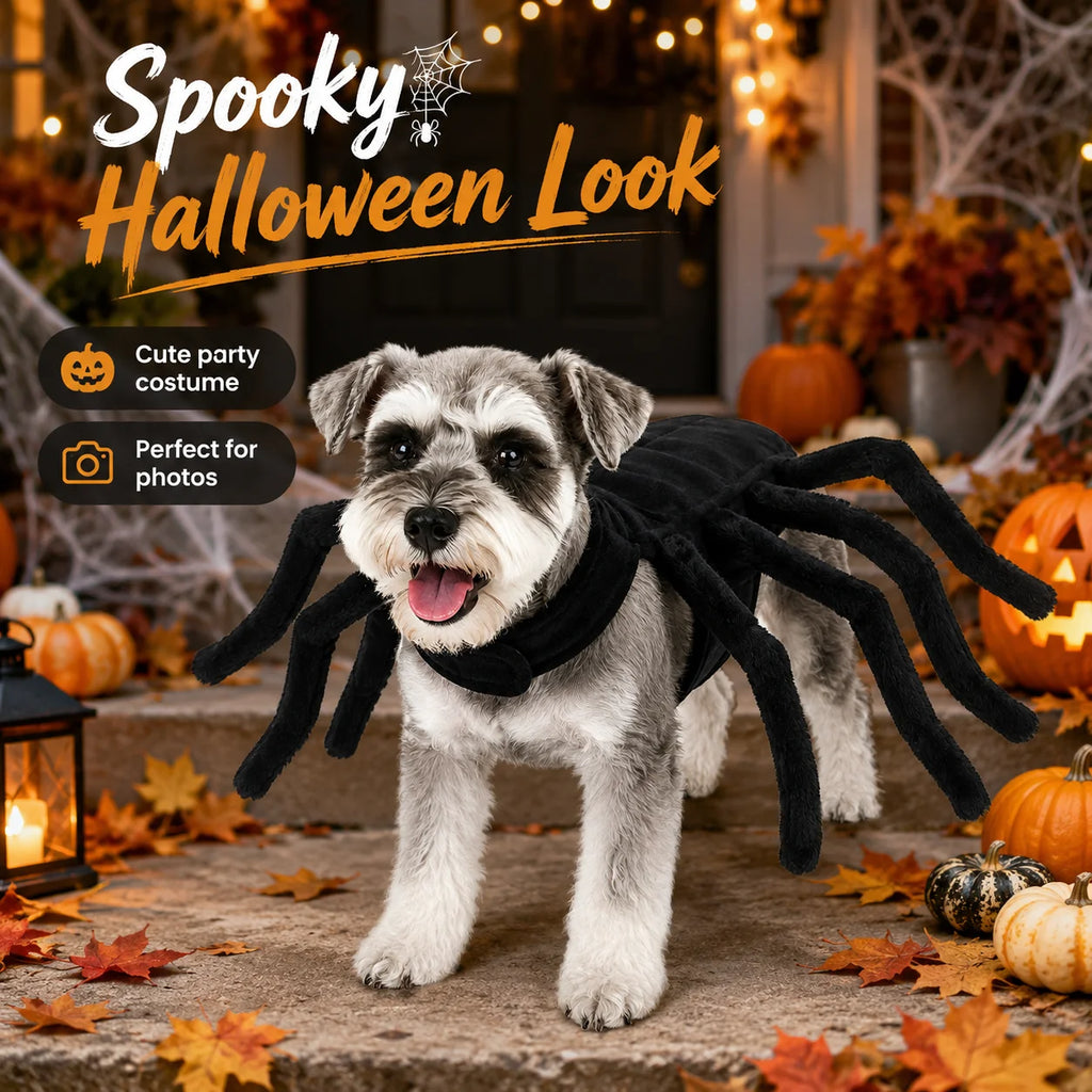 Fantasia de Aranha para Gatos e Cães Pequenos e Médios para o Halloween, Roupa Engraçada para Cosplay, Fantasia de Festa para Filhotes