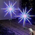 Luz solar ao ar livre à prova dwaterproof água pátio jardim rua caminho lâmpadas decoração de natal paisagem led solar luzes de fogos de artifício