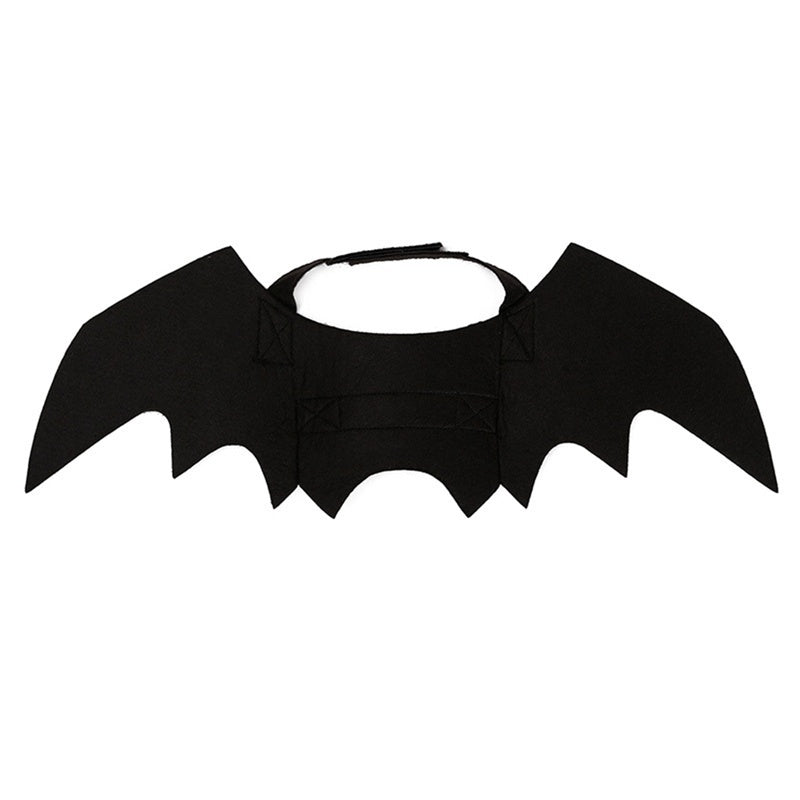 Halloween bonito roupas para animais de estimação preto morcego asas arnês traje cosplay gato cão festa de halloween para suprimentos para animais de estimação