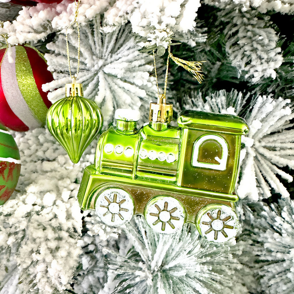 Conjunto de enfeites de bolas de Natal, verde e vermelho, para pendurar na árvore de Natal, ideal para festas de Ano Novo e como presente.