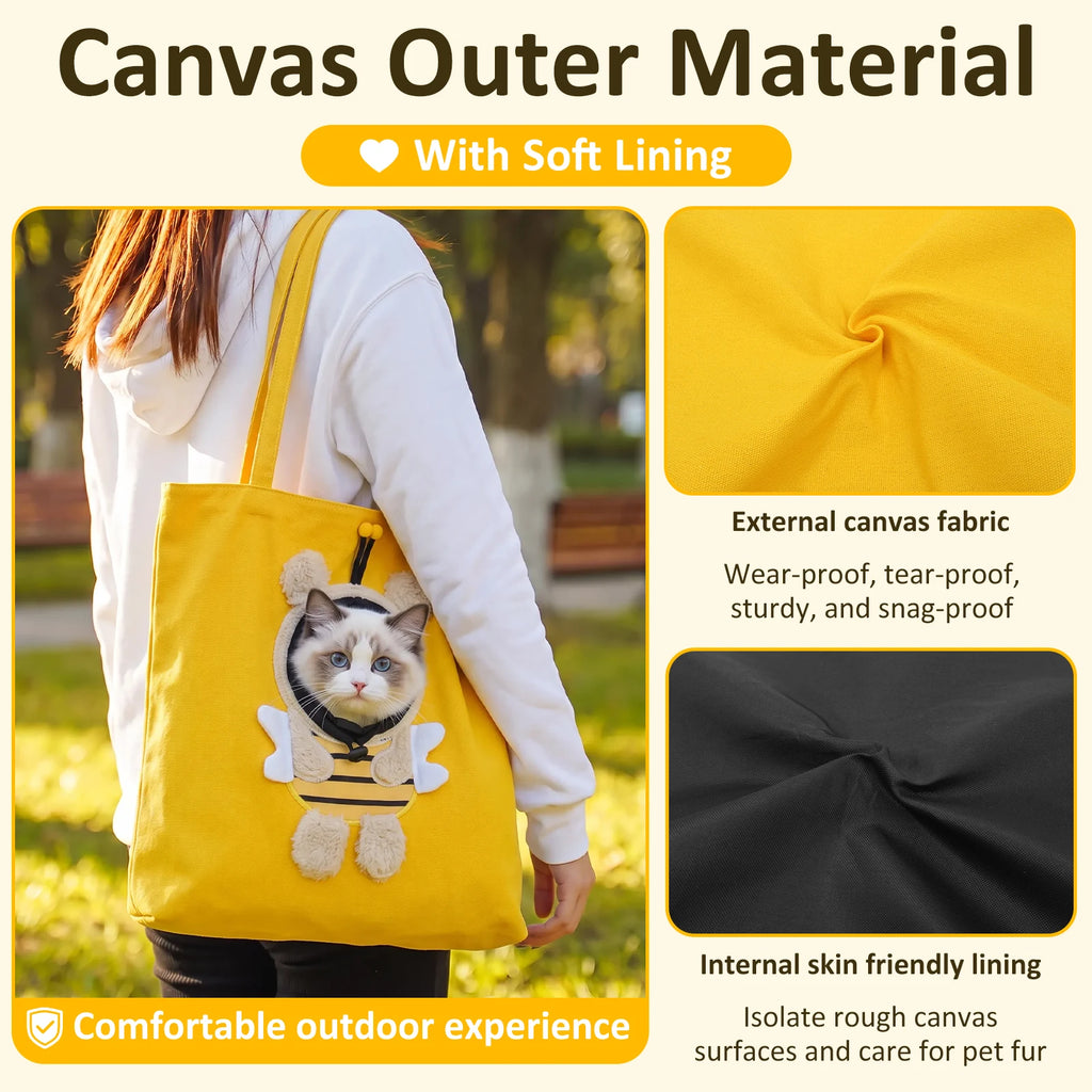 Bolsa de transporte para animais de estimação, modelo portátil com abertura para a cabeça, com fivela de segurança para a coleira, bolsa de viagem respirável para cães e gatos, artigos para animais de estimação, para