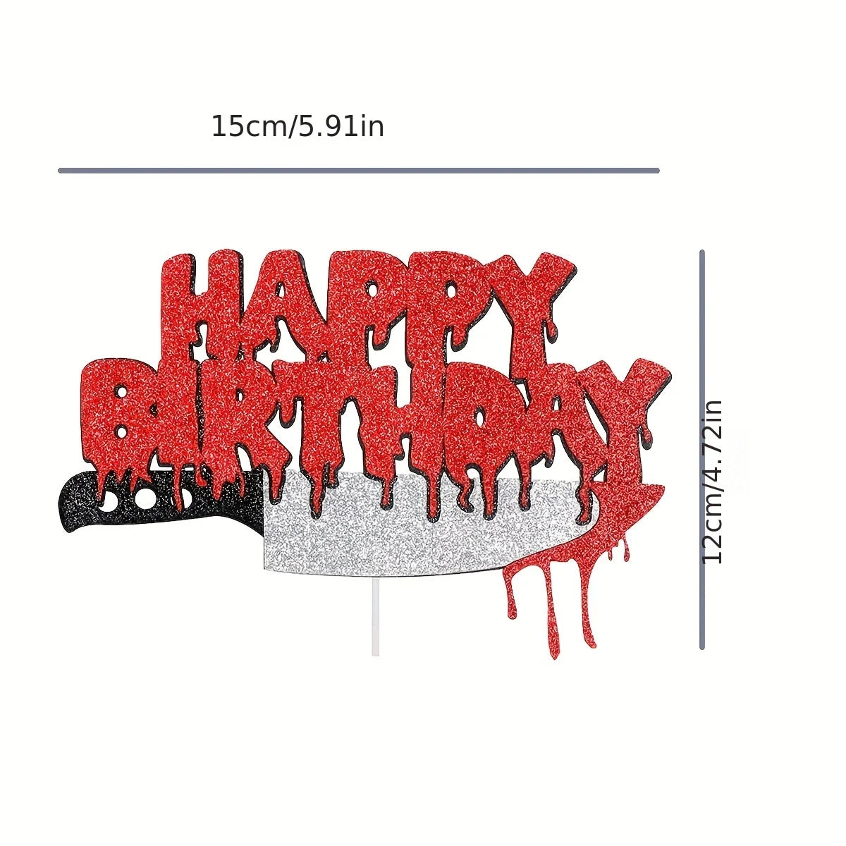 1 unidade de decoração assustadora para bolo de Halloween – um toque original para uma sobremesa doce e horripilante.