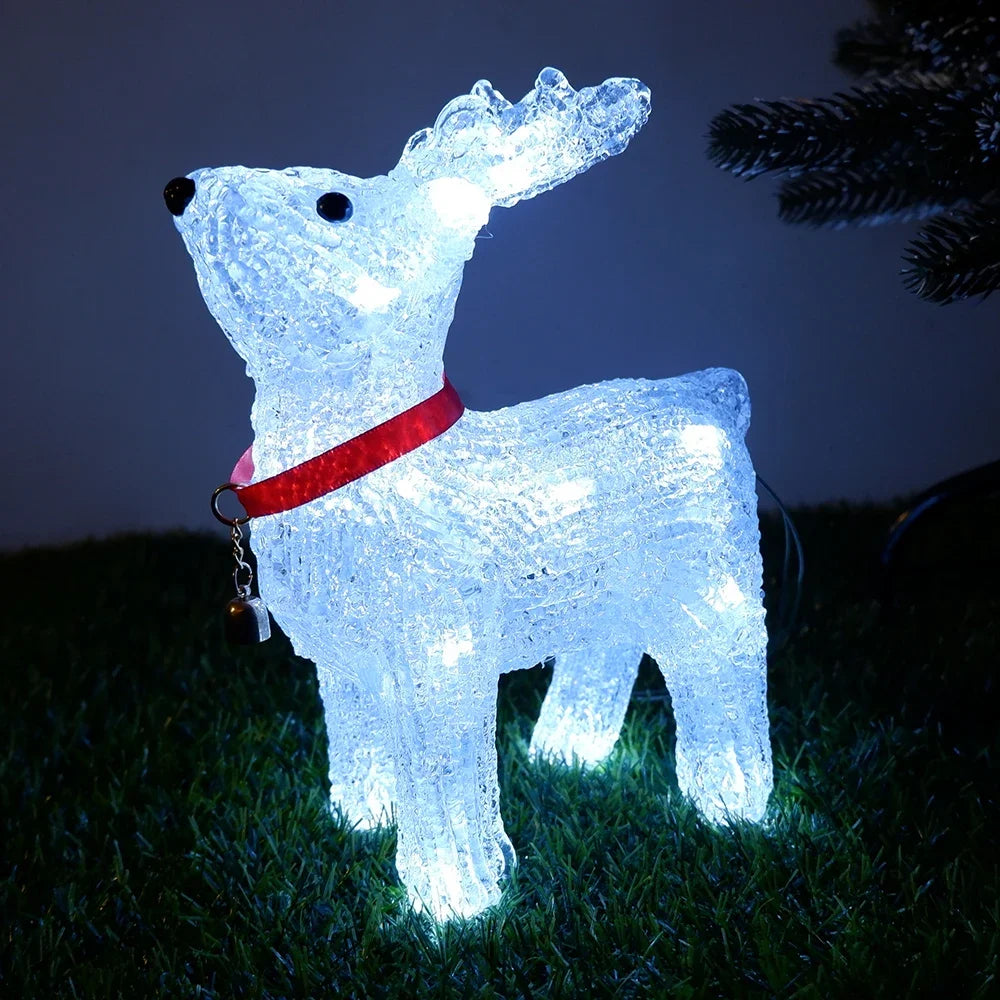 Santa bonecos de neve natal elk ornamento luz dia de natal decoração iluminação do feriado apresenta crianças presente de ano novo luz led natal