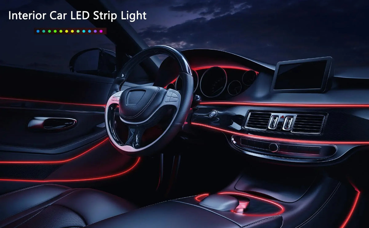 5m interior do carro conduziu a luz de tira néon el fiação lâmpada decorativa para auto diy flexível luz ambiente usb festa atmosfera diodo