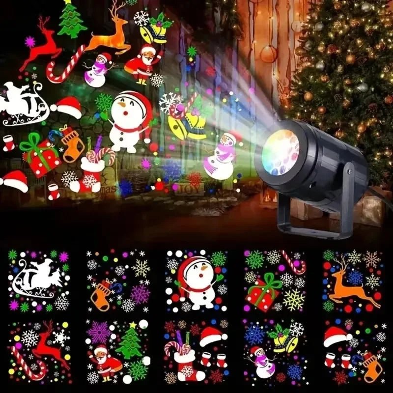 16 padrões de luzes de projetor de natal rotativa decoração de natal ao ar livre/interno projetor led para festa de férias decoração de natal
