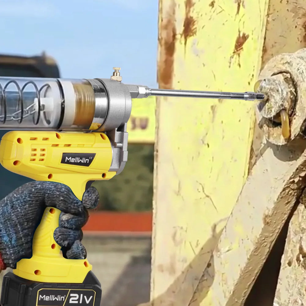 MELLWIN 12000PSL Máquina de Graxa Elétrica Sem Fio de Alta Pressão para Manutenção Automotiva, Ferramenta de Lubrificação a Óleo para Bateria Makita 18V