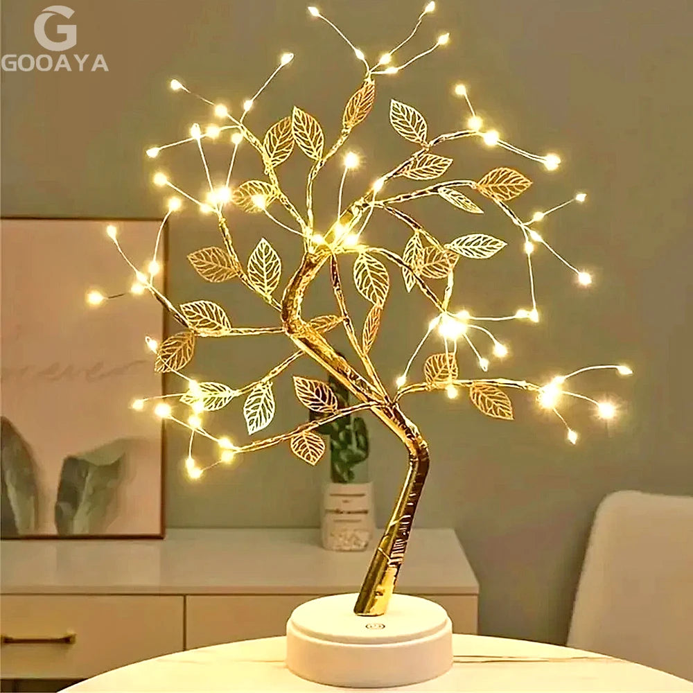 Luminária de Mesa LED em Forma de Folha Dourada, Luzes de Natal, Luzes Noturnas, Decoração para Casa, DIY, Festa, Casamento, Quarto, Presente para o Dia das Mães