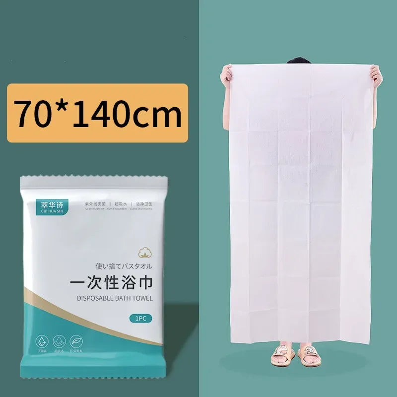 Toalha de Banho Descartável, Toalha Comprimida Espessa, Toalha Portátil para Viagem, Toalha Descartável para Beleza e Hotel