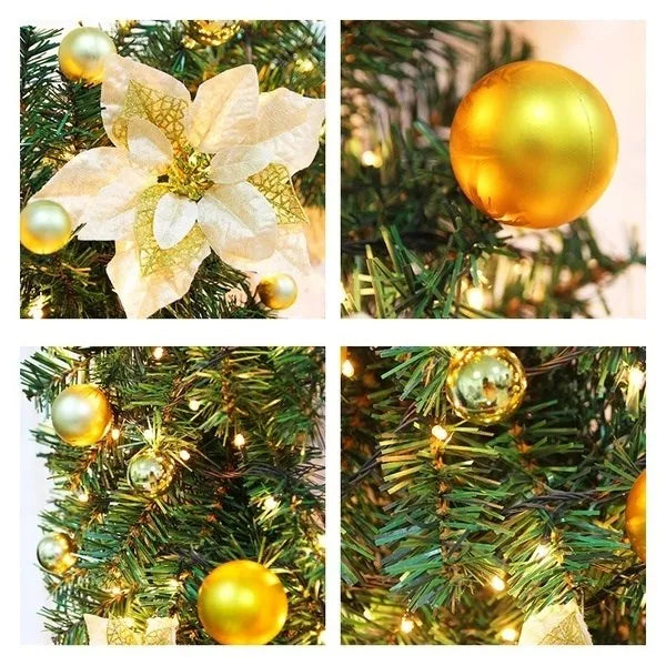 2.7m 5 cores decorações de natal guirlanda decoração rattan luzes grinalda decorado lareira escadas parede porta decoração