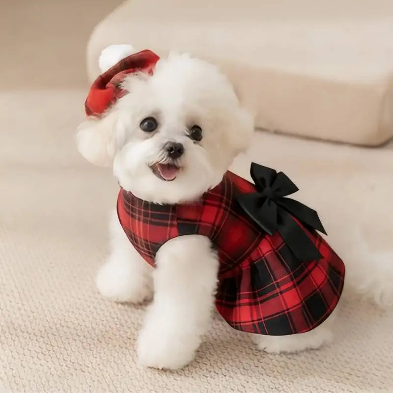 Roupa para Cães e Gatos: Colete Xadrez com Gravata para Cães Pequenos e Médios, Casaco de Primavera Verão para Cachorros, Teddy Bear, Pomeranian, Fantasia para Pets