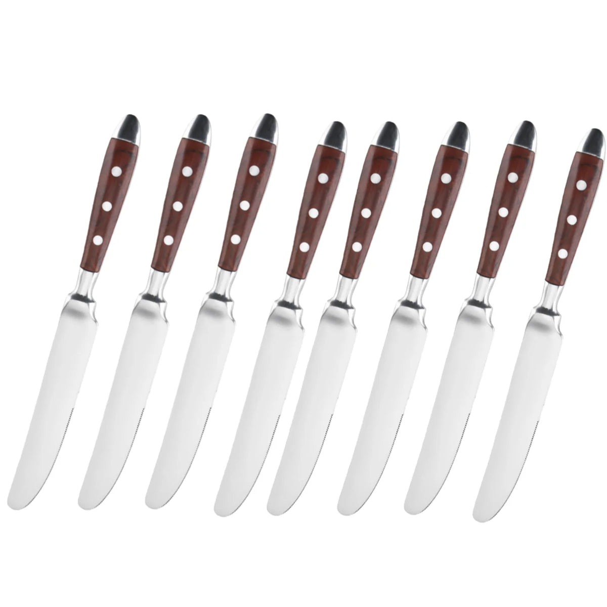 Conjunto de Talheres de Aço Inoxidável, Conjunto de 6 Peças Incluindo Faca, Garfo e Colher, Facas de Cozinha e Talheres para Sala de Jantar Kasa & Pet