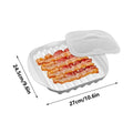 Assadeira para bacon no micro-ondas com tampa, panela para cozinhar bacon no micro-ondas, assadeira para micro-ondas, utensílio de cozinha, adequada para bacon, pizza, assados.