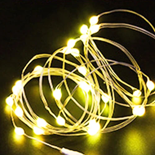 1 pçs 1m 2 3m 5m fio de cobre led luzes da corda iluminação do feriado guirlanda de fadas para a árvore de natal festa de casamento decoração natal