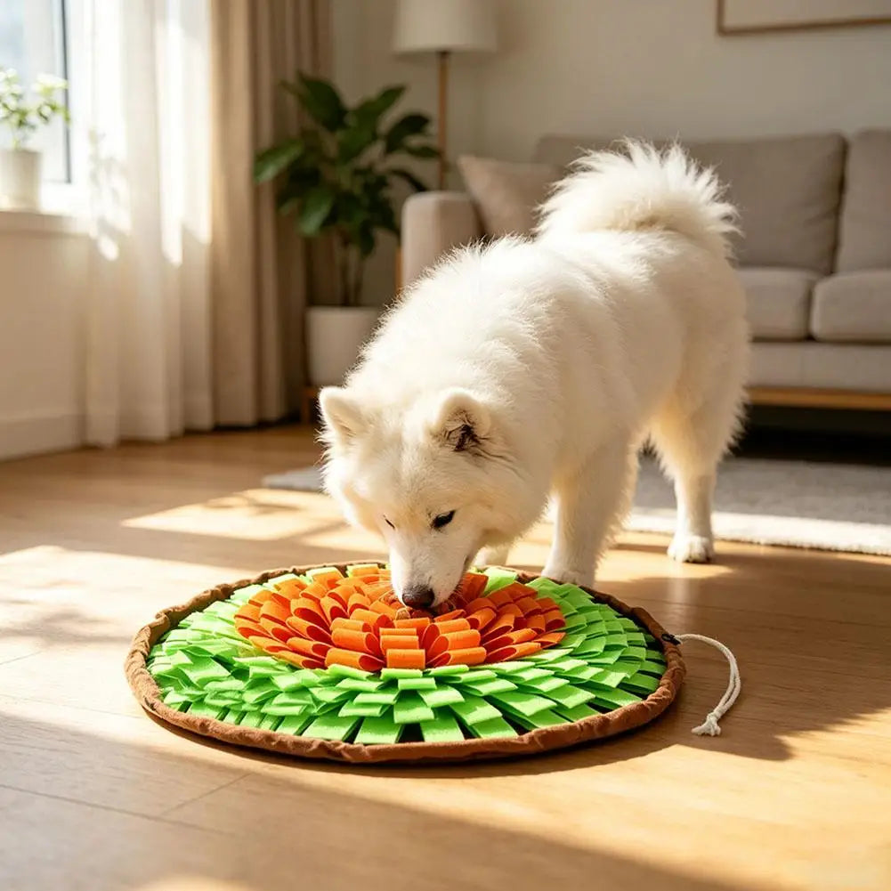 Tapete de busca para cães, jogo interativo de busca de alimentos, brinquedo em forma de tapete para alimentação lenta, ideal para o treino de cães, estimula as habilidades naturais de busca de alimentos.