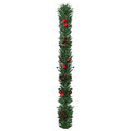 Guirlanda de Natal com Pinhas e Frutas Vermelhas, Árvore de Natal Artificial, Guirlanda de Galhos de Pinheiro, Decoração para Festas em Casa