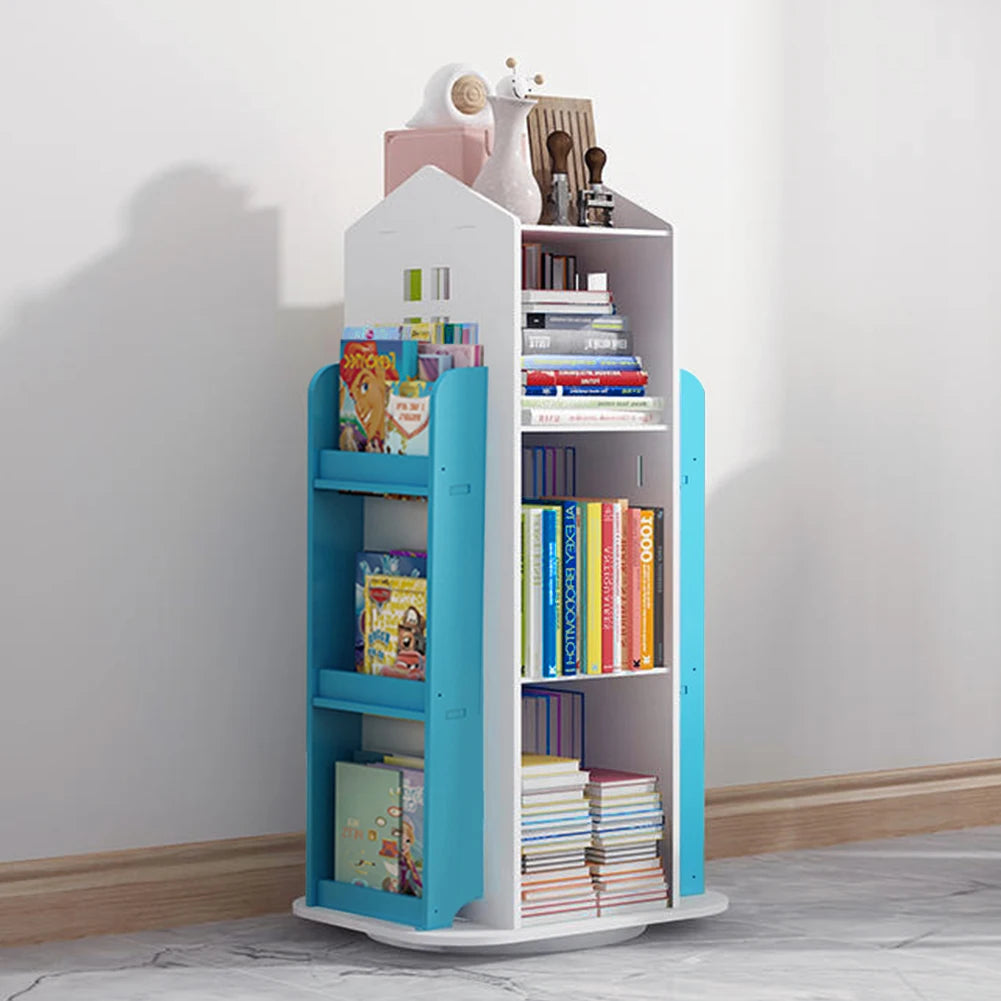 【Breeins】Madre de casa infantil, estante rotativa, livros, brinquedos, organizador de armazenamento, prateleira, armário, decoração de casa