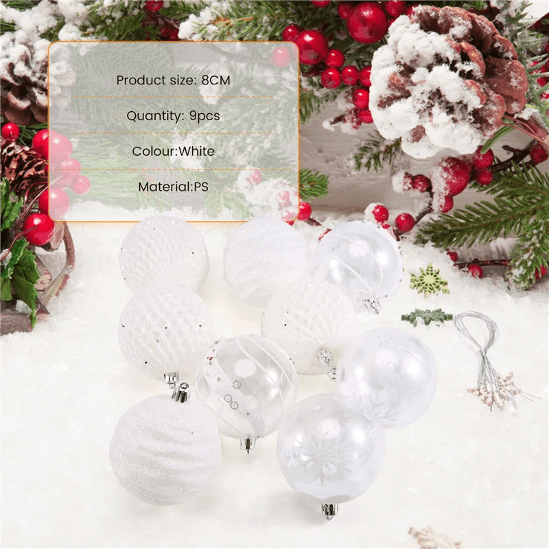 Abyn-bola de natal enfeites grandes decorações de árvore bolas festa de natal pendurado ornamentos decorações de natal para o ano novo