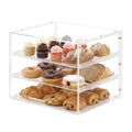 Commercial 3-Tier Countertop Bakery Display Case Clear Acrylic Pastry Bread Cake Cabinet for Kitchen & Party