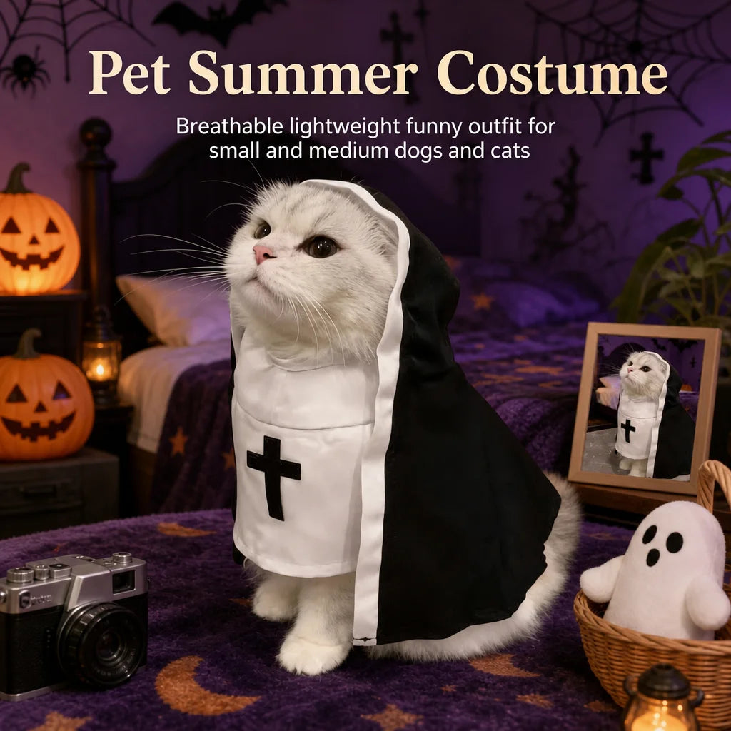 Roupas de Fantasia para Animais de Estimação para Cães e Gatos Pequenos e Médios, Vestidos Decorativos Engraçados para Halloween, Acessórios para Fotos de Animais de Estimação