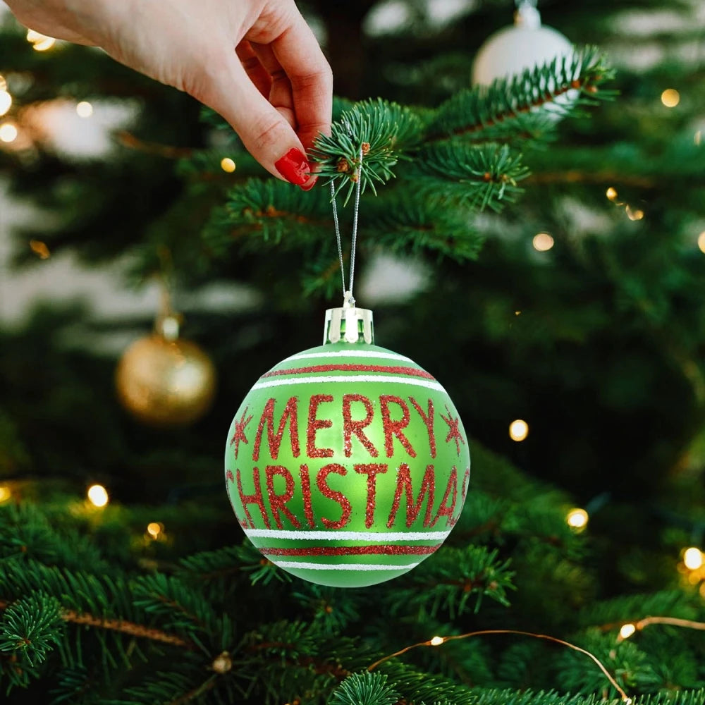 12 pçs 6cm conjunto de bola de natal para o natal ano novo casamento primavera festival carnaval festa cena pano decoração da árvore de natal