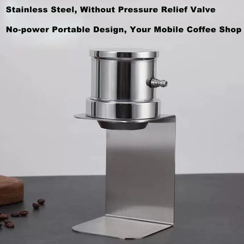 Máquina de café expresso pneumática portátil, extrator de café manual de alta pressão com dois manómetros, utensílio para preparar café em casa.