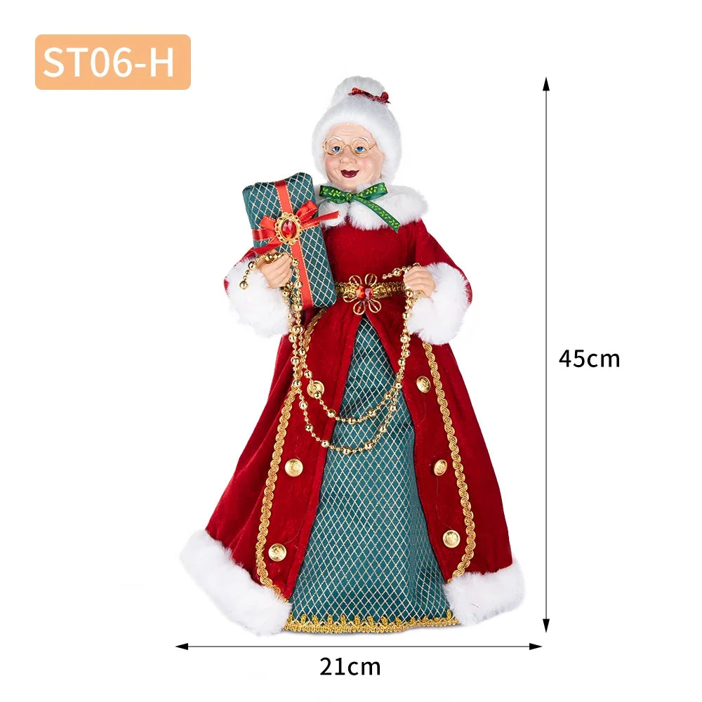 40cm natal anjo boneca estatueta brinquedo colher de árvore ornamentos em pé aniversário natal decorações navidad decoração para casa novedades
