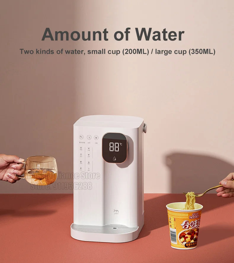 Jmeye dispensador de água de calor instantâneo portátil casa escritório chá fabricante dois métodos enchimento água aquecedor desktop purificador água