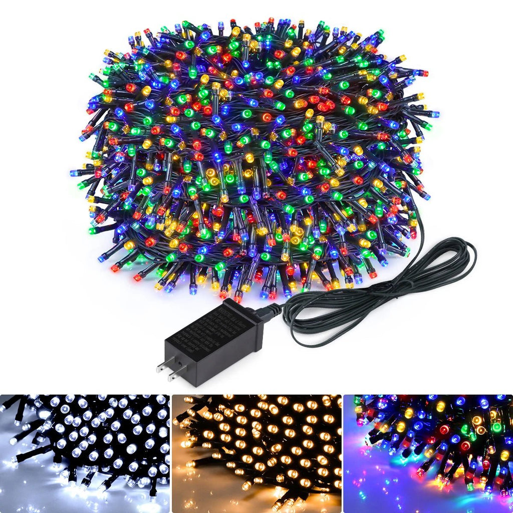 Luzes de corda LED para decoração de Natal à prova d'água, plugue UE/EUA 24V, guirlanda de luzes de fadas para decoração de quarto de jardim ao ar livre