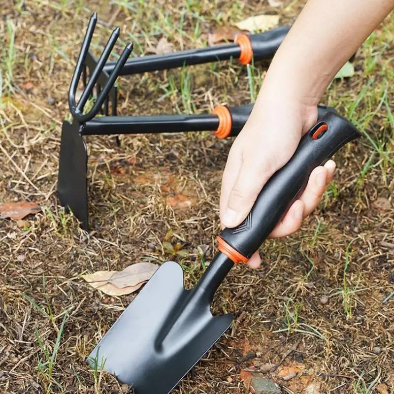 Conjunto de Ferramentas de Jardim Safe Edge Mini: Pá, Rastelo e Espátula Pequenas para Atividades de Plantio de Flores e Vegetais em Família