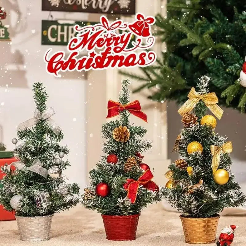 Decorações de árvore de natal crianças diy artesanato casa quarto festa 20/30/40cm árvore de natal artificial 2023 presente de ano novo
