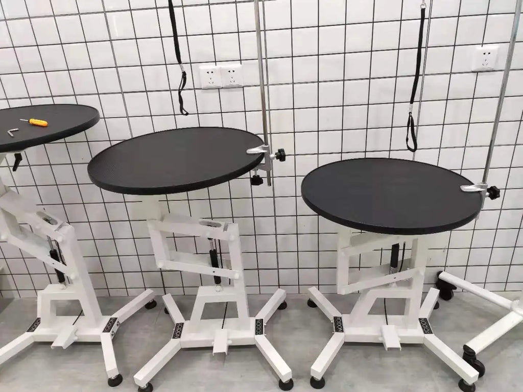 Cães de pelúcia para animais de estimação e gatos, modelagem de beleza, levantamento pneumático, mesa redonda rotativa, mesa de beleza, mesa cosmética