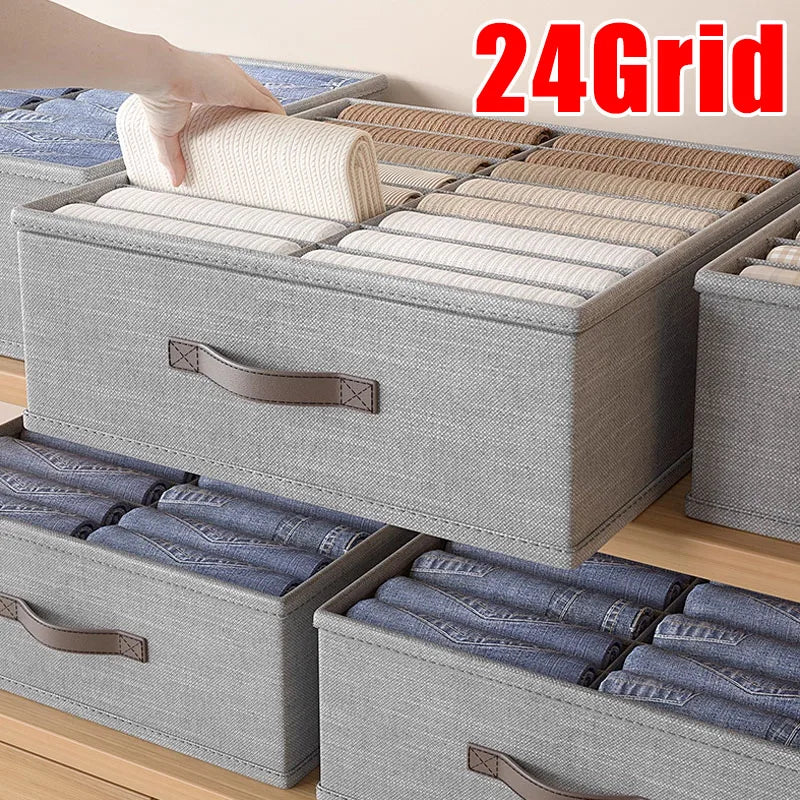 Guarda-roupa organizador de armazenamento de roupas camisola camiseta caixa de armazenamento engrossado calças caixa de armazenamento roupa interior meias organizador para casa