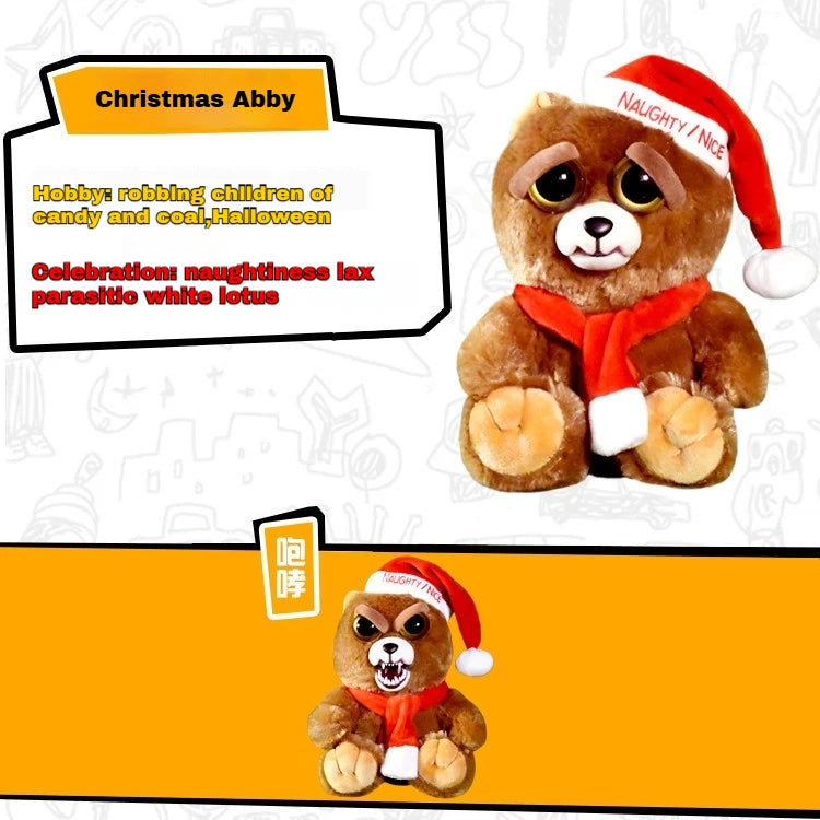 Boneco de Animal de Tamanho Médio Feisty Pets, Panda com Rosto Intercambiável, Brinquedo Interativo para Crianças