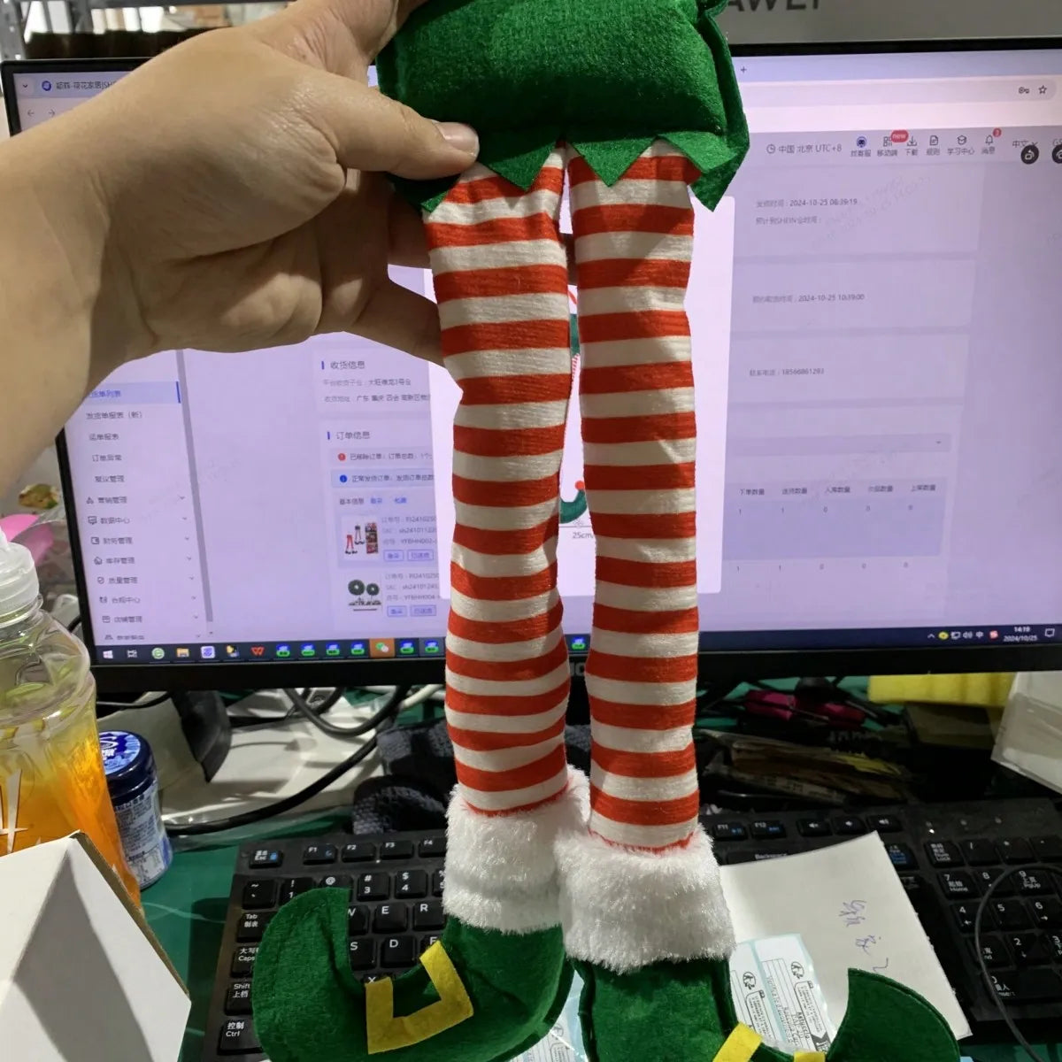 Natal elfo santa pernas acessórios do carro decoração de natal para casa árvore de natal pingentes ornamentos presentes feliz ano novo decoração de casa