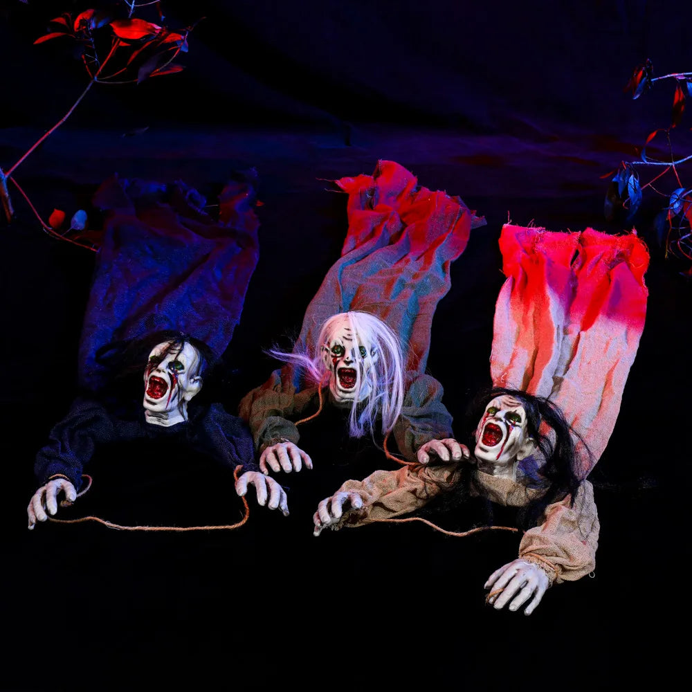 Halloween espírito rosto decorações atraente forma de olho sangrento boneca ornamento aterrorizante no lugar escuro enfeite festa