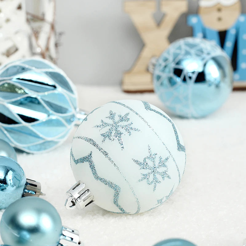    Ornamentos de bola de natal de 73 pces, decorações de suspensão inquebráveis do ornamento da bola de natal para a árvore de natal
