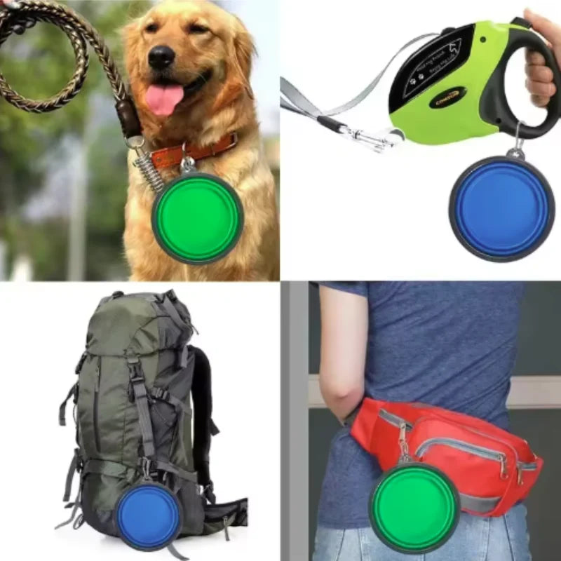 Tigela de comida para animais de estimação portátil tpr durável para gatos e cães silicone dobrável viagem ao ar livre tigela de comida de água para animais de estimação