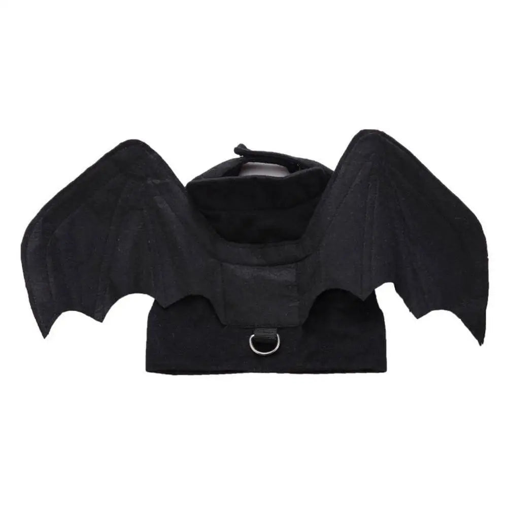 -Disfraz de animal de estimação de Halloween - Fantasia de arnês de asas de morcego pretas fofas para gatos e cães, cosplay de festa de Halloween, suprimentos para animais de estimação