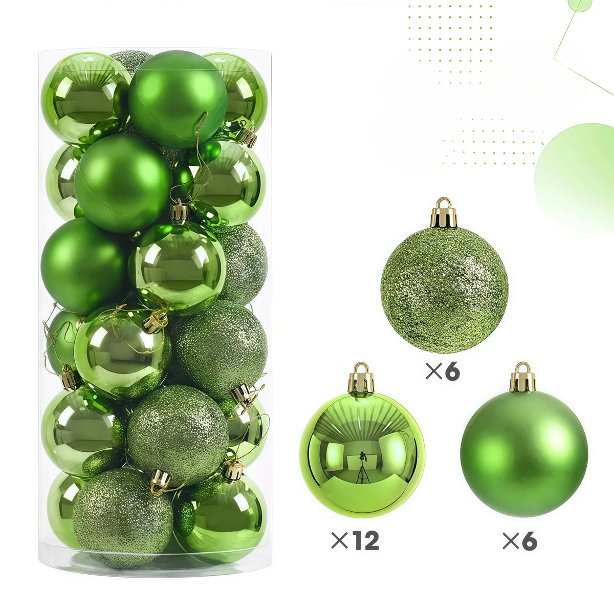 24 pçs 3cm bolas de natal decorações de natal enfeites de árvore bola de natal pendurado pingentes de árvore decoração de festa em casa presente de ano novo