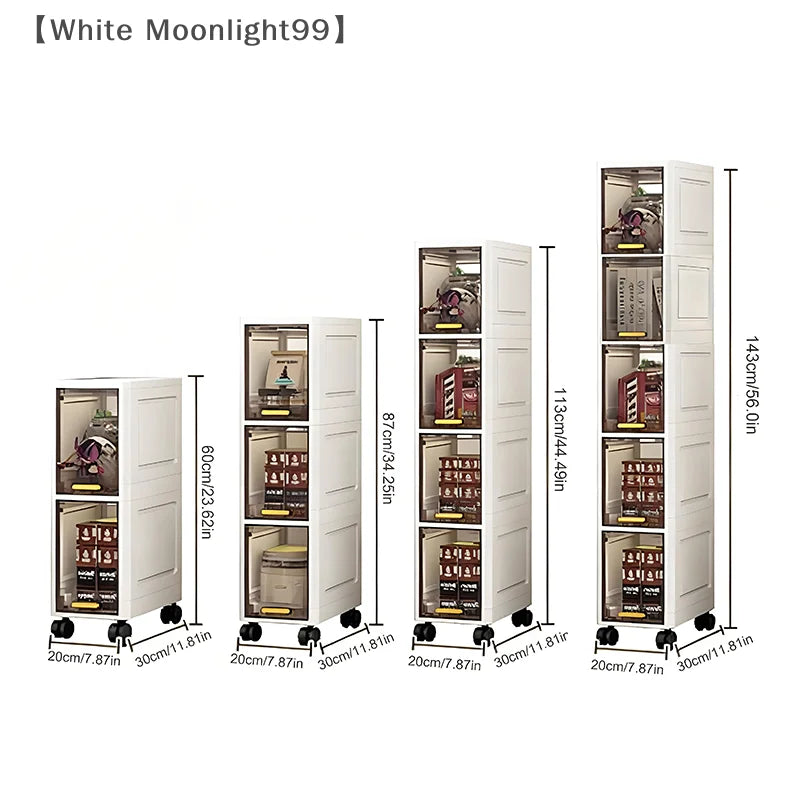 maverawhite amingoldable armário de armazenamento organizador do banheiro fino armário organizador rack despensa armário armazenamento