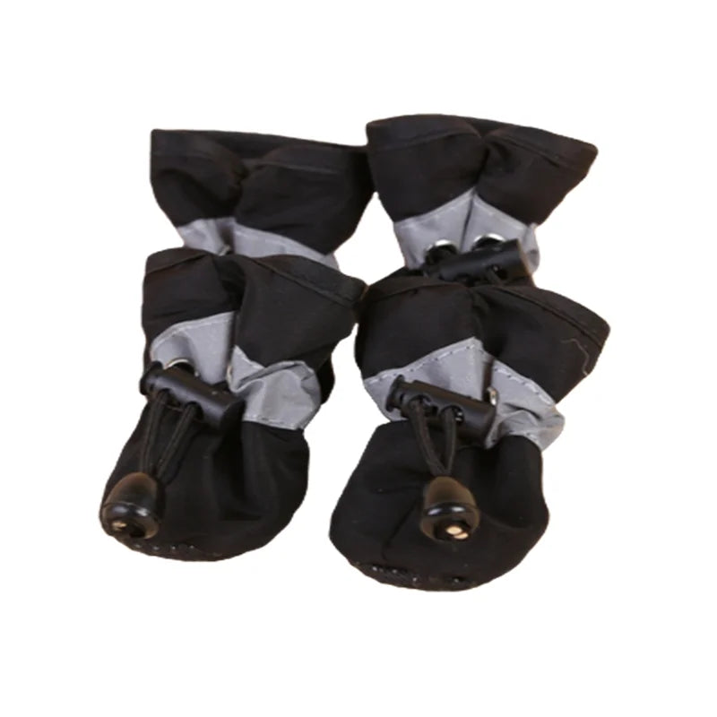Conjunto de 4 Sapatos Impermeáveis para Cães, Botas de Chuva Antiderrapantes com Sola Macia, Sapatos para Gatos, Botas para Filhotes, Acessório para Patas Kasa & Pet