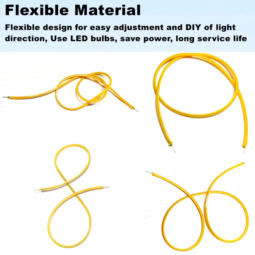 Led mesmo final filamento flexível ultra fino 3v espiral lâmpada filamento retro edison lâmpada peças diodo iluminação tira decoração
