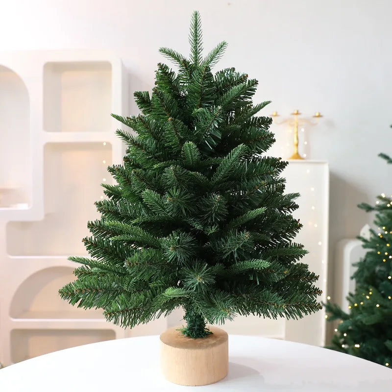 Árvore de Natal Artificial Mini de 45/60cm, Suprimentos de Decoração com Folhas e Galhos Densos, Árvore de Natal para Mesa, Presente