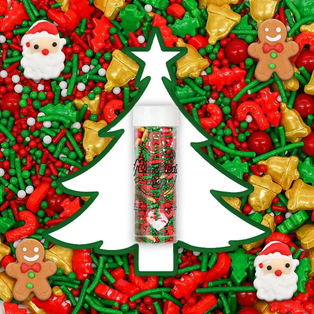 Natal Sprinkles Mix para Cookie Baking Decor, árvore de Natal, Papai Noel, Jimmies, vermelho e verde Polvilhe