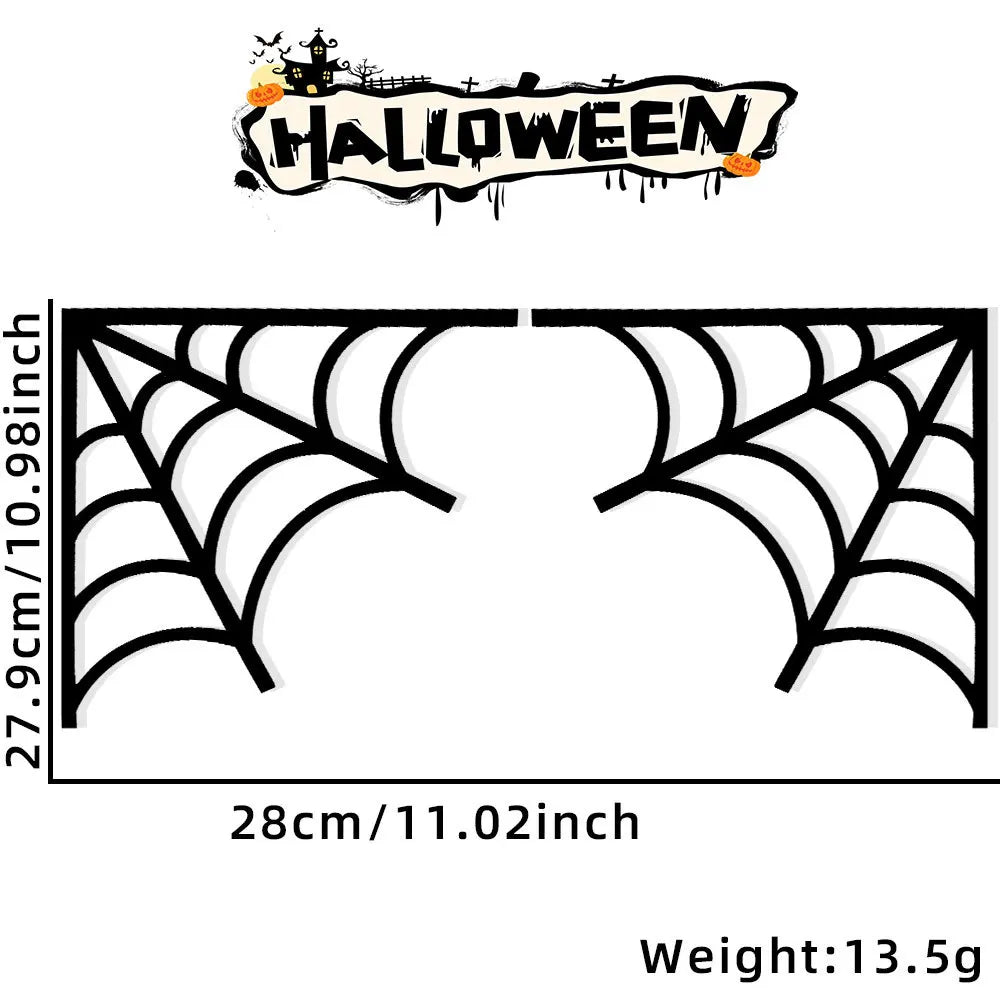 Decoração do quadro da porta do halloween, bastões, abóboras, spider webs, janela canto adesivos, decoração home - Kasa & Pet