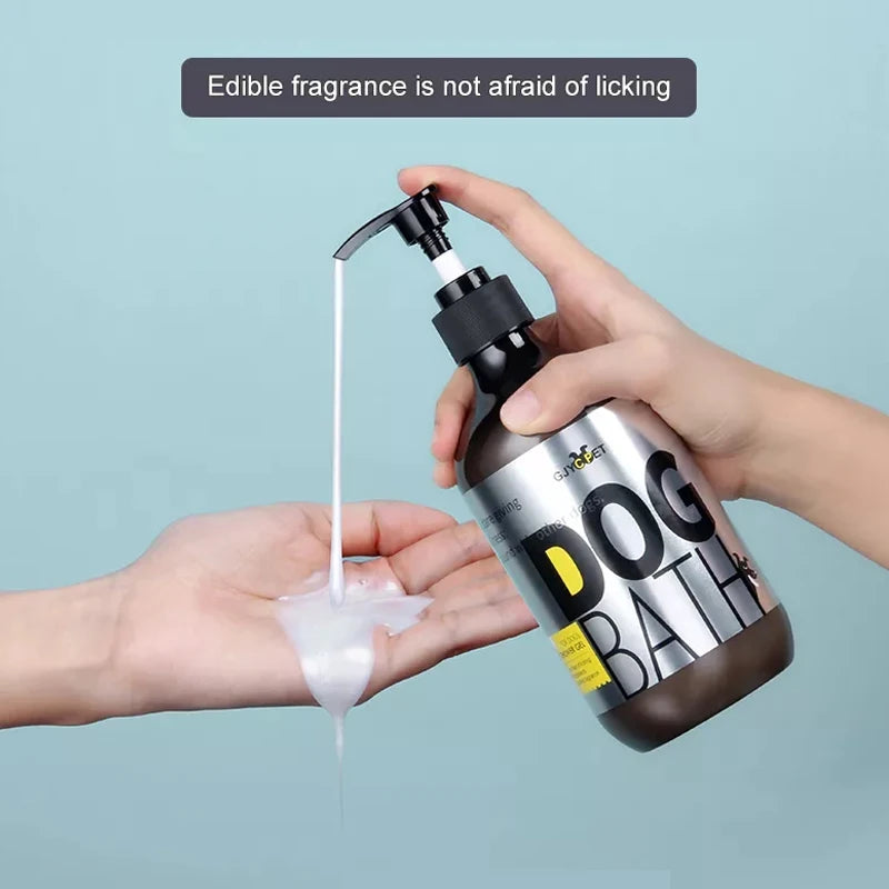 Shampoo para animais de estimação, para cães, pele seca, alívio de coceira, anti-pulgas, banho, chuveiro para animais de estimação, anti-rasque, gatos, cuidados com o cabelo, limpeza, gel de banho, sabonete