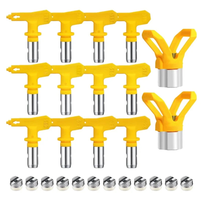 Bicos para Pistola de Pulverização Airless, Ferramentas de Pintura Airless, Conjunto de Bicos para Máquina de Pintura Airless, Protetor de Bicos