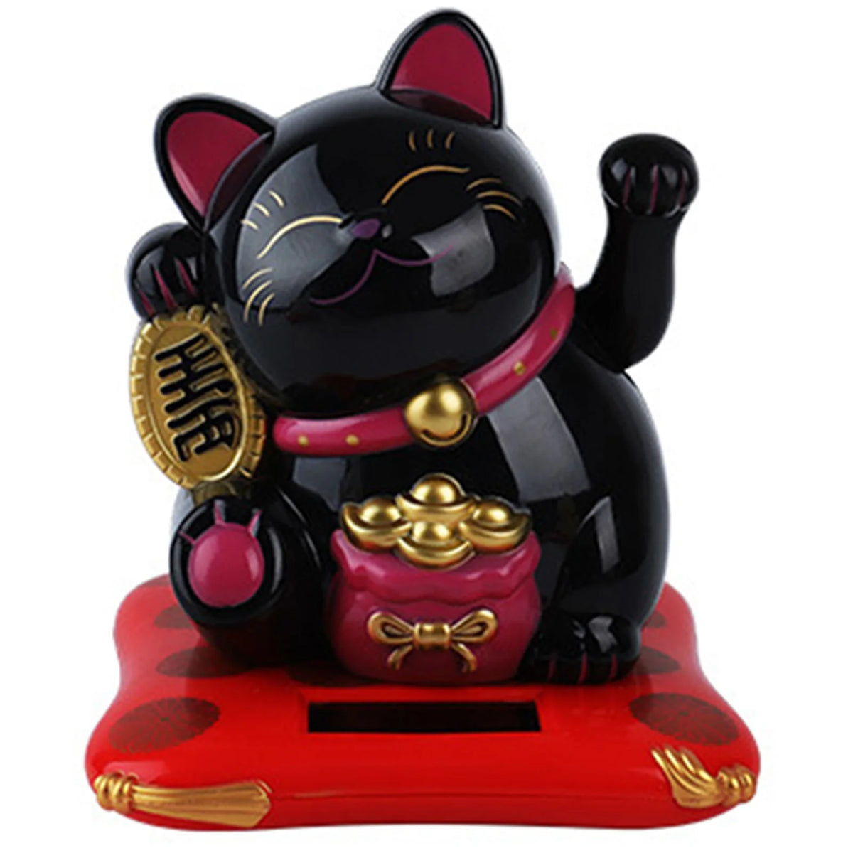 2.5 Polegada ornamentos de gato da sorte bonito mesa de energia solar decoração de gato funciona bem gato da sorte ornamentos de carro durável decoração para casa Kasa & Pet