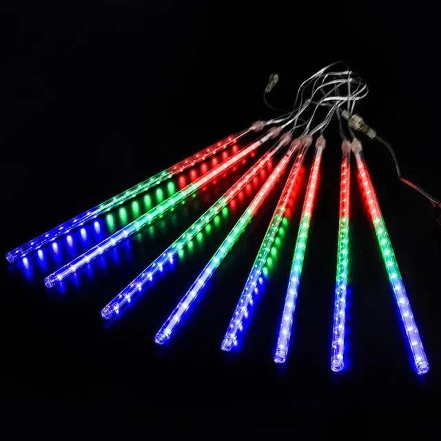 Chuveiro de meteoros de natal led luzes da corda iluminação do feriado interior/exterior decoração jardim festa decorações chuva gota caindo novo